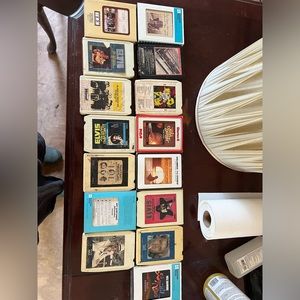 Variety of old 8 track tapes